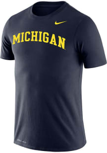 Michigan Wolverines Navy Blue Nike Arch Name Legend Short Sleeve T Shirt