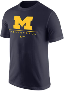 Michigan Wolverines Navy Blue Nike Core Style Short Sleeve T Shirt