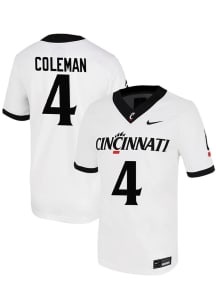 Mikah Coleman  Nike Cincinnati Bearcats White Four NIL Game Name And Number Football Jersey