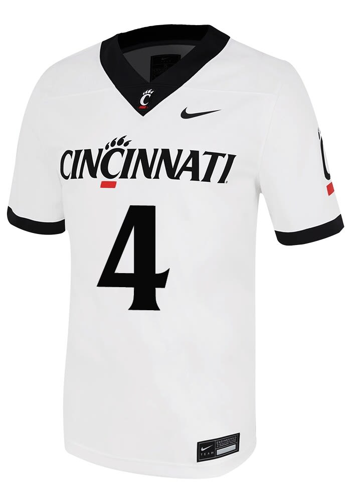 Mikah Coleman  Nike Cincinnati Bearcats White Four NIL Game Name And Number Football Jersey