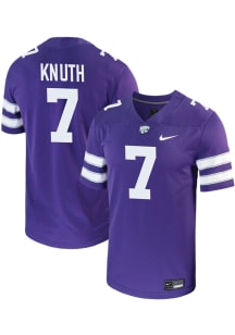 Jacob Knuth  Nike K-State Wildcats Purple NIL Game Name And Number Football Jersey