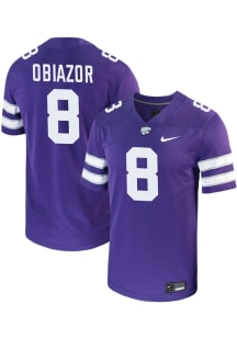 Chiddi Obiazor  Nike K-State Wildcats Purple NIL Game Name And Number Football Jersey