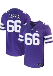 Michael Capria  Nike K-State Wildcats Purple NIL Game Name And Number Football Jersey