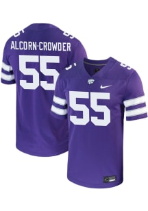 Malcolm Alcorn-Crowder  Nike K-State Wildcats Purple NIL Game Name And Number Football Jersey