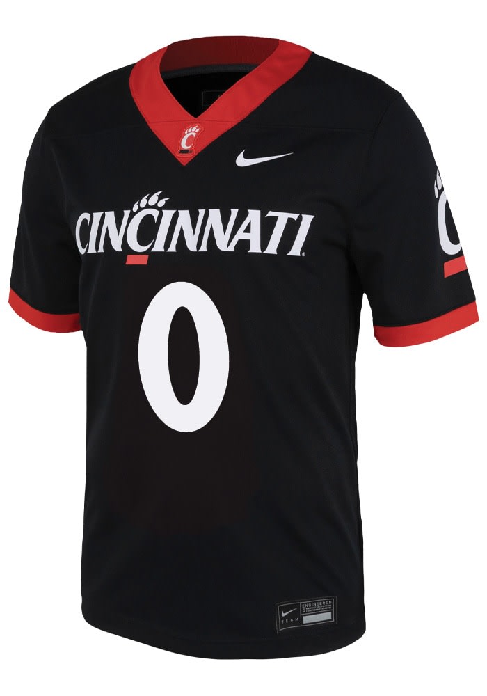 Tony Johnson  Nike Cincinnati Bearcats Black 0 NIL Game Name And Number Football Jersey