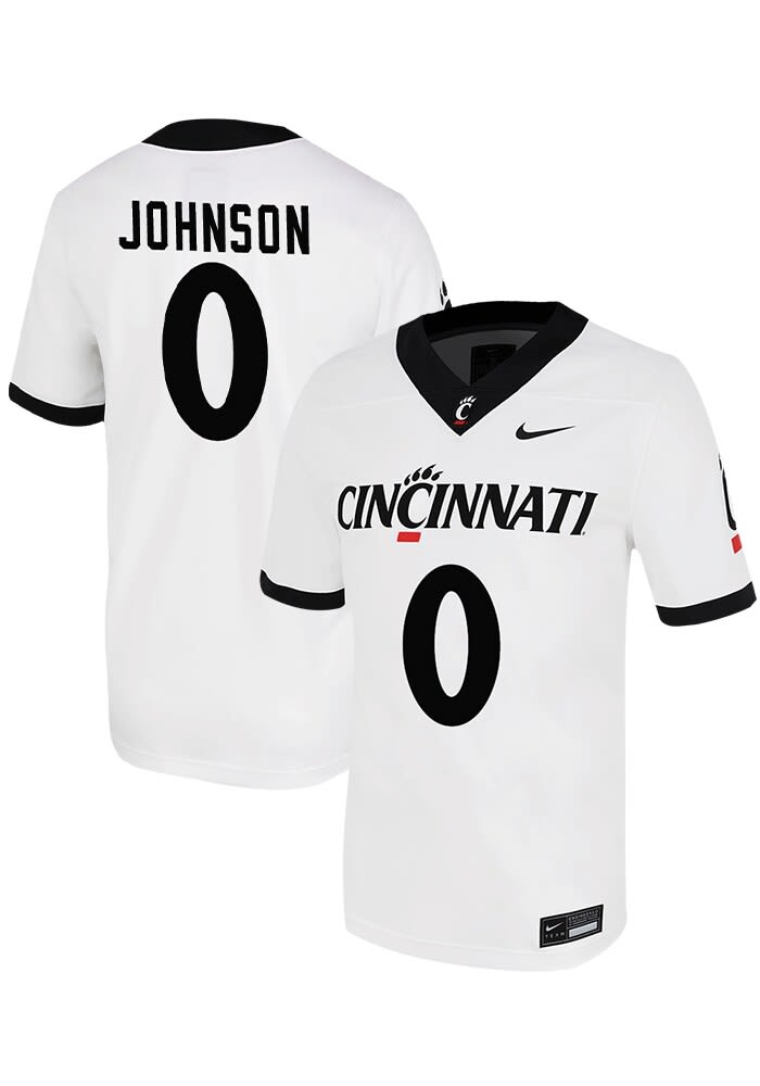 Tony Johnson Nike Cincinnati Bearcats White Zero NIL Game Name And Number Football Jersey