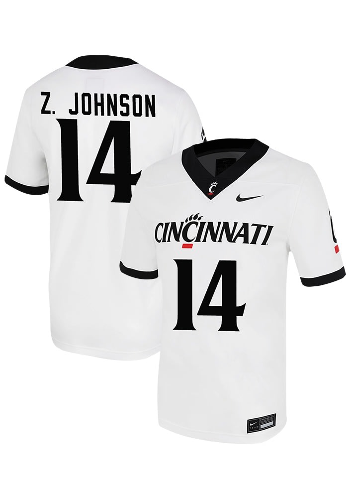 Zay Gravy Johnson Nike Cincinnati Bearcats White Print NIL Game Name And Number Football Jersey