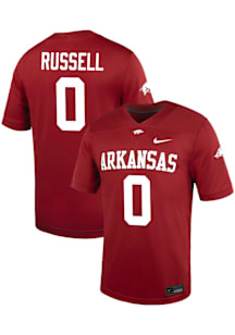 Braylen Russell  Nike Arkansas Razorbacks Cardinal NIL Game Football Jersey