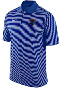 Nike DePaul Blue Demons Mens Blue Stadium Stripe Name Drop Short Sleeve Polo