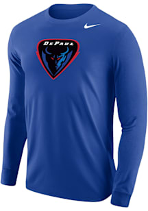 Nike DePaul Blue Demons Blue Primary Team Logo Long Sleeve T Shirt