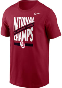 Nike Oklahoma Sooners Crimson 2024 WCWS Champions Short Sleeve T Shirt