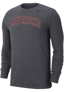 Nike Minnesota State Mankato Mavericks Grey Dri-FIT Arch Name Long Sleeve T Shirt