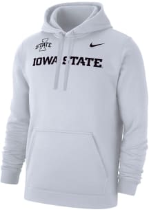 Nike Iowa State Cyclones Mens White Club Fleece Whiteout Long Sleeve Hoodie