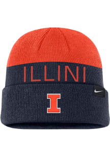 Illinois Fighting Illini Nike Terra Cuff Mens Knit Hat - Navy Blue