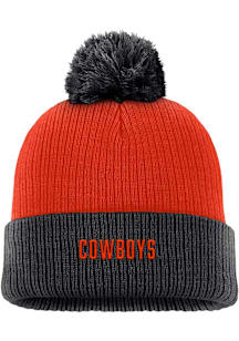 Nike Oklahoma State Cowboys Black Peak Cuff Pom Mens Knit Hat