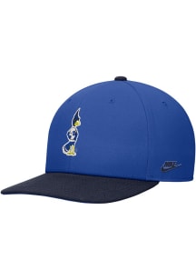 Nike Creighton Bluejays Blue Colorblock Pro Flat Bill Mens Snapback Hat