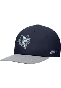 Nike Villanova Wildcats Navy Blue Colorblock Pro Flat Bill Mens Snapback Hat