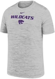 Youth K-State Wildcats Grey Nike Velocity Short Sleeve T-Shirt