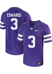 Dylan Edwards Nike Youth Purple K-State Wildcats Game Football Jersey Jersey