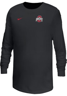 Youth Ohio State Buckeyes Black Nike Legend Small Logo Long Sleeve T-Shirt