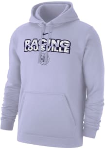 Nike Racing Louisville Mens Lavender Wordmark Jersey Hook Long Sleeve Hoodie