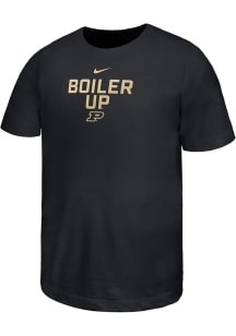 Youth Purdue Boilermakers Black Nike Cotton Short Sleeve T-Shirt