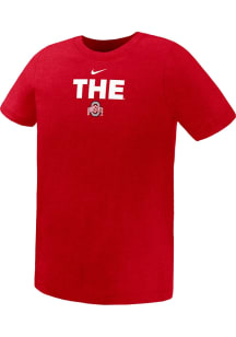 Boys Ohio State Buckeyes Red Nike Cotton Short Sleeve T-Shirt