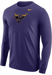 Nike Minnesota State Mankato Mavericks Purple Primary Team Logo Long Sleeve T Shirt