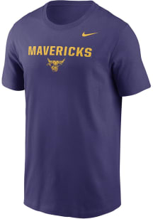 Nike Minnesota State Mankato Mavericks Purple Legend Flat Name Mascot Short Sleeve T Shirt