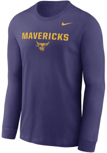 Nike Minnesota State Mankato Mavericks Purple Legend Flat Name Mascot Long Sleeve T-Shirt