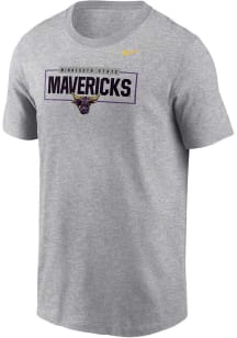 Nike Minnesota State Mankato Mavericks Grey Legend Name Plate Mascot Short Sleeve T Shirt
