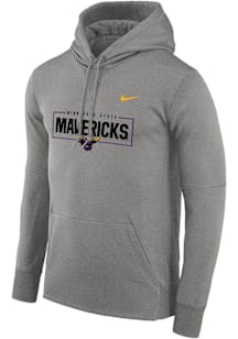 Nike Minnesota State Mankato Mavericks Mens Grey Therma Name Plate Mascot Hood