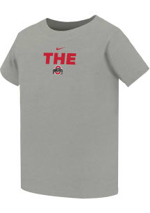 Toddler Ohio State Buckeyes Grey Nike Cotton Short Sleeve T-Shirt