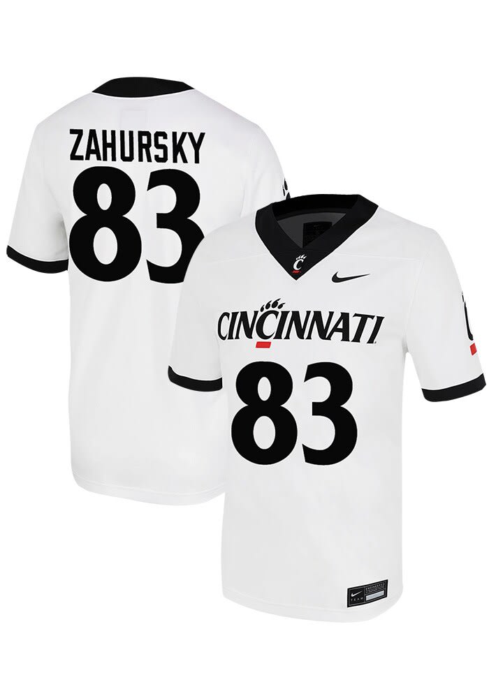 Devyn Zahursky Nike Cincinnati Bearcats White Game Name And Number Football Jersey