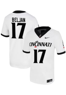 Joey Beljan  Nike Cincinnati Bearcats White Game Name And Number Football Jersey