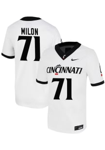 Judea Milon Nike Mens White Cincinnati Bearcats Game Name And Number Football Jersey