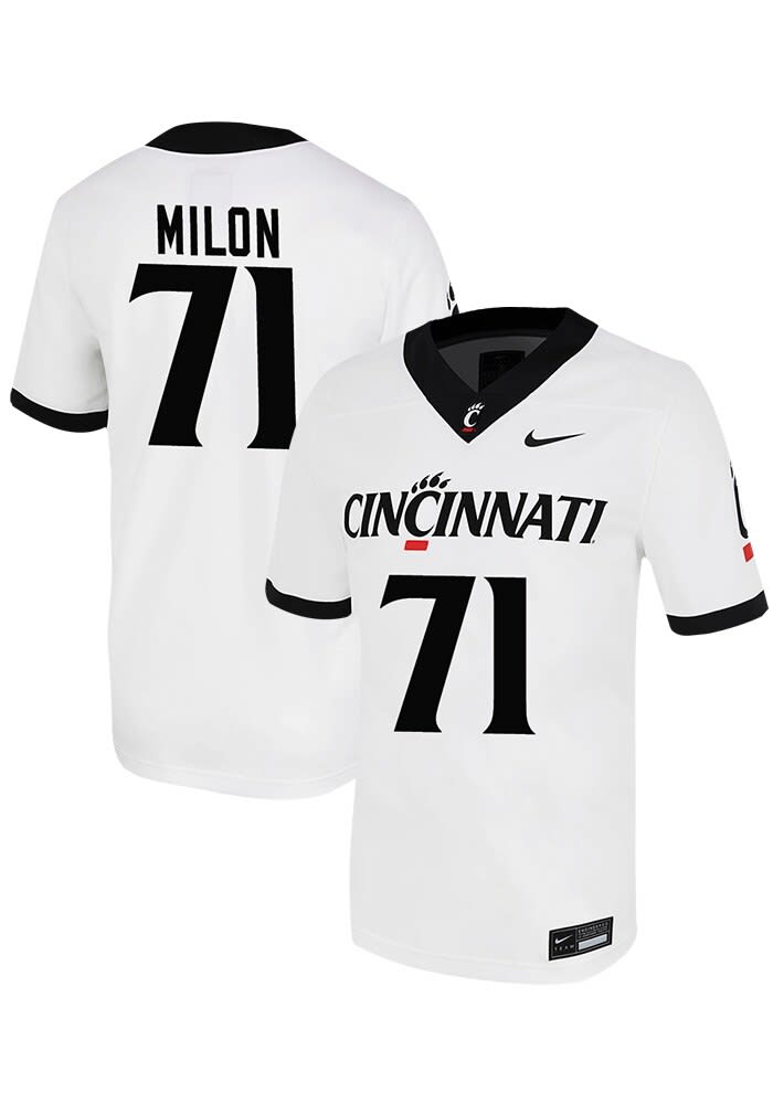 Judea Milon Nike Cincinnati Bearcats White Game Name And Number Football Jersey