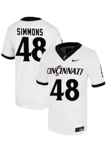 Weston Simmons  Nike Cincinnati Bearcats White Game Name And Number Football Jersey