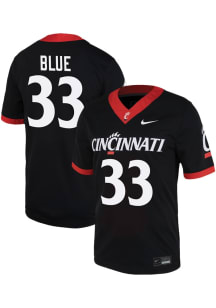 Zander Blue Nike Mens Black Cincinnati Bearcats Game Name And Number Football Jersey