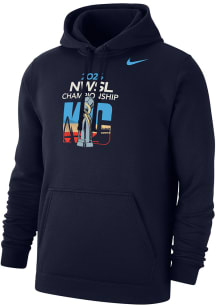 Nike KC Current Mens Navy Blue 2024 NWSL Championship Long Sleeve Hoodie
