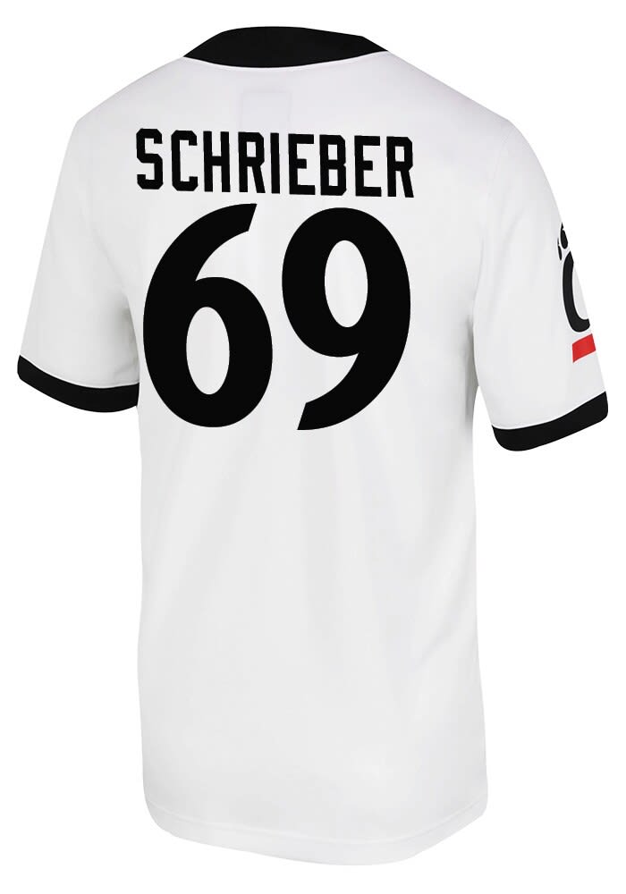 JP Schrieber Nike Cincinnati Bearcats NIL Game Football Jersey