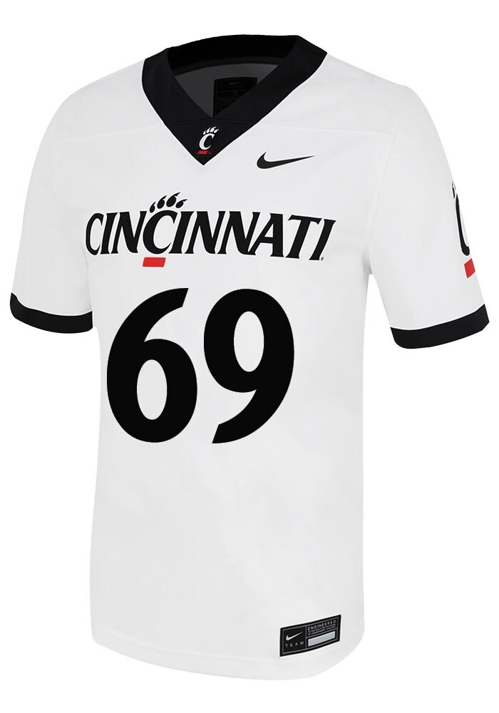 JP Schrieber Nike Cincinnati Bearcats NIL Game Football Jersey