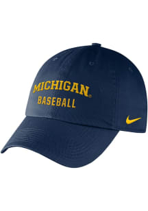Nike Blue Michigan Wolverines Campus Designed Style Adjustable Hat