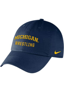 Nike Navy Blue Michigan Wolverines Campus Logo Adjustable Hat