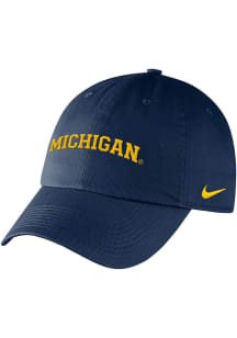 Michigan Wolverines Nike Womens Campus Design Womens Adjustable Hat - Navy Blue