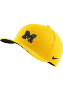 Michigan Wolverines Nike Swoosh Flex Flex Hat - Yellow