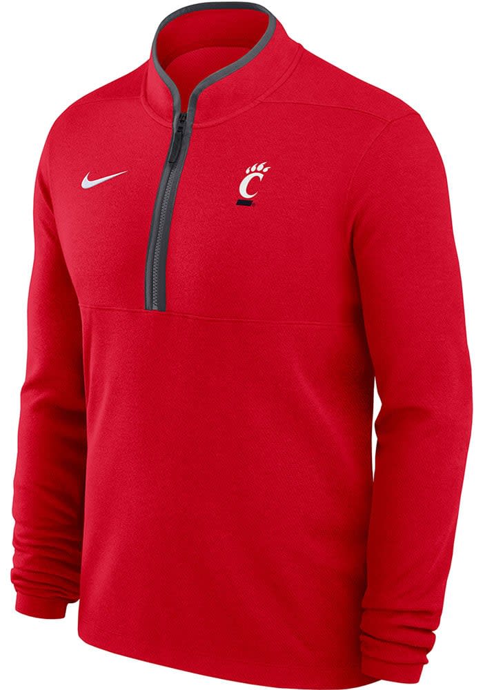 Nike Cincinnati Bearcats Mens Victory Long Sleeve Qtr Zip Pullover