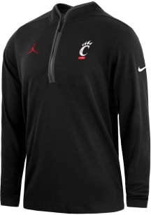 Mens Cincinnati Bearcats Black Nike Jordan Victory Design Qtr Zip Pullover