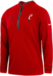 Mens Cincinnati Bearcats Red Nike Jordan Victory Qtr Zip Pullover