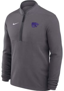 Nike K-State Wildcats Mens Grey Victory Long Sleeve Qtr Zip Pullover